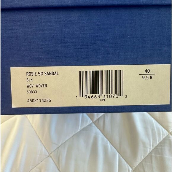 Stuart Weitzman Rosie 50 Sandal black woven slides 9.5 - Picture 4 of 7